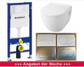 Geberit Duofix Vorwandelement Komplettset + Wand-WC Lissabon ohne Spülrand weiss