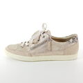 Paul Green Sneaker Damen Gr. DE 40,5 UK 7 Beige Leder Glitzer Halbschuhe Schuhe