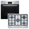 Herdset Bosch Backofen EcoClean mit Gas-Kochfeld 5 Zonen - autark, 75 cm