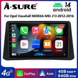 4+64GB Android 14 GPS NAVI Carplay BT SWC FM Autoradio Für Opel Mokka 2012-2016