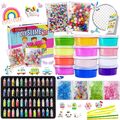 essenson DIY Slime Kit Schleim Selber Machen mit 12 Farben Crystal Slime Glitter