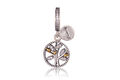 Echt 925 Sterling Silber Charms Bead Anhänger Lebensbaum Family Familie Zirkonia