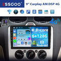 Für Ford Focus Fiesta Transit Galaxy 6+128G Carplay Autoradio Android 13 GPS Kam