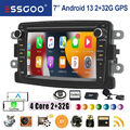 DAB+ 2+32G Autoradio Carplay Android 13 GPS Für Renault Dacia Duster Logan Lodgy