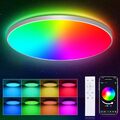 Tuya APP 36W RGB LED Deckenleuchte Dimmbar Deckenlampe mit Fernbedienung
