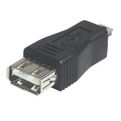 USB 2.0 Adapter A Buchse Kupplung auf 5pol mini USB Stecker Verbindung schwarz