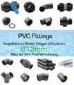 PVC Fittings | Klebefittings für Pool Verrohrung | Aquarium | Ø 12mm | PN 10