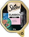 SHEBA Schale Nassfutter Für Katzen Classics in Pastete Mit Lachs 2 X 11 X 85G