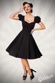 Kleid mit Puffärmeln in schwarz Retrokleid mit Herzausschnitt Rockabilly