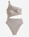 H&M asymmetrischer Badeanzug Bronze Gr. 40 ohne Brustpads, neu und ungetragen