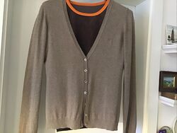 Strickjacke Cardigan - Esprit - Gr L  Braun,Pflegeleicht,Handw. -  Guter Zustand