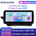 12,3" Android 14 Autoradio 128GB GPS Navi Für Mercedes E-Klasse W207 C207 NTG5.0