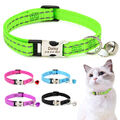 Katzenhalsband Personalisiert Reflektierend Nylon Welpenhalsband Namen Gravur