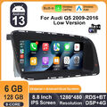 8,8" Android 13 Autoradio für Audi Q5 2009-2016 Low CarPlay 8core 6+128G GPS Cam