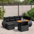 Gartenmöbel Sofa Garnitur Lounge Sitzgruppe 7-tlg. Schwarz Poly Rattan vidaXL