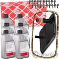FEBI HYDRAULIKFILTER+6L ATF ÖL 5 GANG AUTOMATIK passend für BMW E36 E46 E39 E83