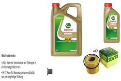 MANN-FILTER Ölfilter 6 L Castrol EDGE 5W-30 LL Titanium FST für BMW 3er 325i