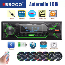 1 DIN Autoradio mit Bluetooth-Freisprecheinrichtung MP3 Player USB SD FM CD Aux