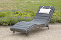 MX Gartenliege Piacenza Liege, klappbar PolyRattan Relaxliege Poolliege Liege