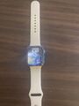 Apple Watch Series 7 [GPS + Handy 45 mm] Smartwatch mit silberfarbenem Edelstahl