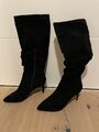 Buffalo Stiefel hoch schwarz Wildleder Gr. 42 High Heel Neu