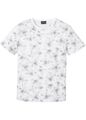 Neu Baumwoll-T-Shirt mit Blumenmuster Gr. 56/58 (XL) Weiß Herrenshirt