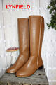 LYNFIELD Designer Stiefel Fb. COGNAC Gr. 41 Warmfutter Vegan Damen