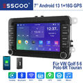 7" Carplay Android 13 GPS Autoradio DAB+ Für VW GOLF 5 PASSAT B6 B7 Touran Caddy