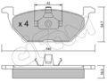 Bremsbeläge 822-211-0 CIFAM für AUDI SEAT SKODA VW