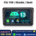 8"Autoradio Android13 GPS Navi 2DIN Für VW GOLF 5 6 Passat Touran Polo Caddy 32G