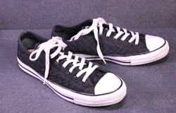 Converse All Star Classic OX Chucks Sneaker Gr. 42,5 schwarz geflochten BC188