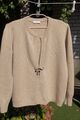 GC Fontana Cardigan offene Strickjacke Merino/Kaschmir sand knopflos  top S/M