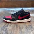 Nike Air Jordan 1 Low Gr.40 schwarz rot DC0774 061 Damen Herren Schuhe Sneaker