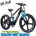 NEW 1000W Motor Elektrofahrrad 672WH EMountainbike Herren MTB E-Bike E-City Bike