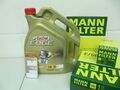 MANN Öl-, Luft-, Innenraum-Filter und 5Ltr. CASTROL 5W30 Motoröl Opel Astra H