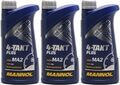 MANNOL 4-Takt Plus 10W-40 Motorrad Motoröl 3x 1l = 3 Liter