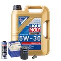 Motoröl 5W30 LIQUI MOLY Longlife Iii 5L+MAHLE Ölfilter+Spülung+Ölablassschraube