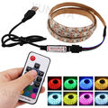 RGB LED USB Backlight TV Hintergrund Licht Dimmbar Stripe Streifen Selbstklebend