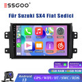 4+64G Android 13 Apple CarPlay Autoradio GPS Navi Kam+ Für Suzuki SX4 2006-2013