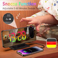 LED Projektionswecker Digital Alarmwecker Mit Projektion Temperatur USB Snooze