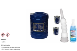 10L MANNOL Motoröl TS-2 SHPD 20W-50 API CH-4/CG-4/CF-4/SL inkl. Additiv Schlauch