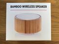 Bamboo wireless Speaker Bluetooth Lautsprecher Bambus mit LED+Werbung unbenutzt