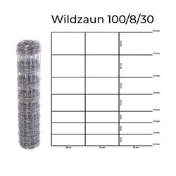 Wildzaun Weidezaun Gartenzaun Forstzaun Knotengeflecht 50m80cm 100cm 120cm ✔ Mw: 15cm 30cm ✔ Schneller Versand ✔