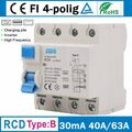 RCD Typ B Fehlerstromschutzschalter FI-Schalter 40A 63A E-Auto Allstromsensitiv 