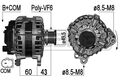 ERA Lichtmaschine Generator 140A 14V für VW Passat Variant 2.0 TDI 1.6