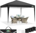 Faltpavillon 3x3 Wasserdicht Stabil, Partyzelt 3x3 Gartenpavillon UV-Schutz 50+