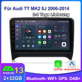 Autoradio Für Audi TT MK2 8J 2+32G Carplay Android 13 GPS NAVI BT WIFI DSP DAB+