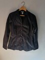 Bluse tailliert Gr. 38  von H&M tief schwarz mit Elastan. Top !