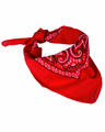 Western Halstuch Bandana Paisley Tuch Schal Headwrap Rockabilly Old School Rot