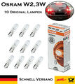 10x Osram W2,3W 12V 2723 Bremslicht Innenlicht Einrichtung Ersatz Halogen Birne